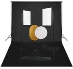 vidaXL Fotostudio-Set mit Softboxen, Hintergrundsystem und Reflektor