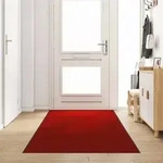 vidaXL Fu&szlig;matte Waschbar Rot 120x400 cm