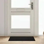 vidaXL Fu&szlig;matte Schwarz 80 x 60 x 1,2 cm Teddystoff