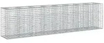 vidaXL Gabionen Hochbeet 2 pcs Silber 330 x 50 x 80 cm