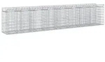 vidaXL Gabionen Hochbeet 3 pcs Silber 400 x 50 x 80 cm