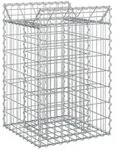 vidaXL Gabionen-Hochbeet Silber