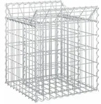 vidaXL Gabionen-Hochbeet Silber