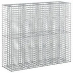 vidaXL Gabionen Hochbeet 2 pcs Silber 170 x 50 x 150 cm