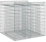 vidaXL Gabionen-Hochbeet 2 pcs Silber