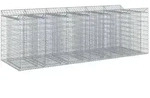 vidaXL Gabionen-Hochbeet 3 pcs Silber