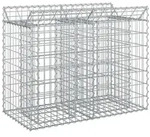 vidaXL Gabionen-Hochbeet Silber