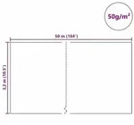 vidaXL Winterschutz fur Pflanzen Wei&szlig; 50 x 3,2 m Vliesstoff
