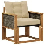 vidaXL Outdoor Mittelsofa Massivholz Akazie Natur