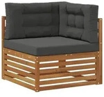 vidaXL Outdoor Ecksofa Massivholz Akazie Natur