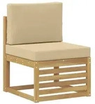 vidaXL Outdoor Mittelsofa Massivholz Akazie Wei&szlig;