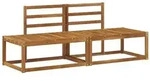vidaXL Outdoor End Sofa 2 St&uuml;ck Natur 182,5 x 63 x 73 cm