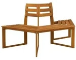 vidaXL Baumbank 160 x 70 x 86 cm Massivholz Akazie Natur