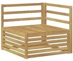 vidaXL Outdoor Ecksofa Massivholz Akazie Wei&szlig; 83 x 83 x 73 cm