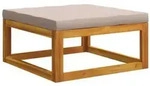 vidaXL Modulares Fu&szlig;teil mit Kissen 100 % Polyester Solid-Acacia Natur