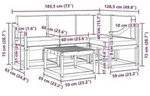 vidaXL Outdoor-Sofagarnitur mit Kissen 5 pcs Nat&uuml;rlich und Hellgrau
