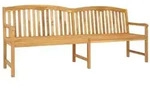 vidaXL Handgefertigte Rosenbank Natur 228 x 60 x 90 cm Massivholz Teak