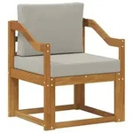 vidaXL Outdoor-Sofa Massives Akazienholz und Polyester