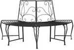 vidaXL Baumbank 4-Sitzanzahl 160 x 80 x 89 cm Stahl Schwarz