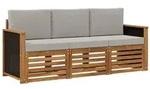 vidaXL Sofagarnituren mit Kissen 3 pcs Massivholz Akazie