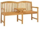 vidaXL Handgefertigte Rosenbank Natur 150,5 x 60 x 95 cm