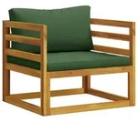 vidaXL Sofa-Element mit Kissen 100 % Polyester Solid-Acacia Natur