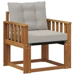 vidaXL Outdoor-Sofa Massives Akazienholz und Textilene