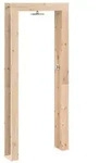 vidaXL Outdoor-Dusche 226 cm Massivholz Kiefer und Edelstahl Natur