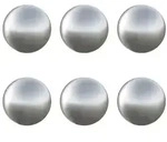 vidaXL Geb&uuml;rsteter Ball 6 pcs &Oslash; 7,5 cm Silber Edelstahl 201