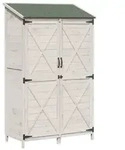 vidaXL Garten Shed Wei&szlig; 106 x 56 x 176,5 cm Holzwerkstoff