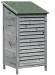 vidaXL Garten Shed Grau 59 x 56 x 113,5 cm Massivholz aus Fichte