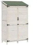 vidaXL Garten Shed Wei&szlig; 106,5 x 56 x 176 cm Holzwerkstoff