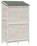 vidaXL Garten Shed Wei&szlig; 106 x 56 x 176,5 cm Massivholz aus Fichte