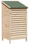 vidaXL Garten Shed Natur 59 x 56 x 113,5 cm Massivholz aus Fichte