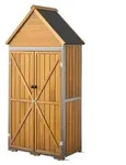VEVOR Gartenschrank Holz, Ger&auml;teschrank mit Abschlie&szlig;baren T&uuml;ren,...