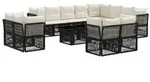 vidaXL Gartensofa-set 13 pcs Poly-Rattan