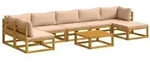 vidaXL Sofa-Set 8 stk. Natur Massivholz Akazie