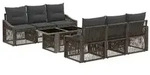 vidaXL Gartensofa-set 7 stk. Grau und Dunkelgrau Poly-Rattan