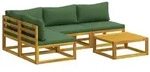 vidaXL Sofa-Set 5 stk. Natur Massivholz Akazie
