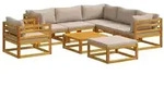 vidaXL Sofa-Set 8 stk. Natur Massivholz Akazie