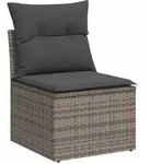 vidaXL Sofa Set 6 stk. Grau und Dunkelgrau Polyrattan und Stahl