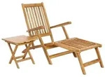 vidaXL Klappdeckstuhl mit Tisch Natur Massivholz Teak