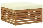 vidaXL Outdoor-Fu&szlig;hocker Massivholz Akazie Natur