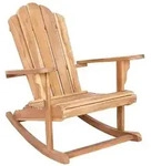 vidaXL Adirondack-Schaukelstuhl Natur Massives Teakholz