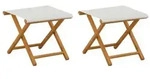 vidaXL Liegestuhl 2 pcs Massives Eukalyptus Holz Creme