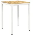 vidaXL Gartenbar-Tisch Wei&szlig; 80 x 80,5 x 105 cm Massivholz Akazie