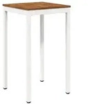 vidaXL Gartenbar-Tisch Nat&uuml;rlich und Wei&szlig; 60 x 60,5 x 105 cm