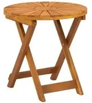 vidaXL Bistrotisch Natur &Oslash;45 x 45 cm Massivholz Akazie