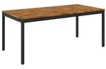 vidaXL Gartentisch Nat&uuml;rlich und Schwarz 147 x 88,5 x 75 cm