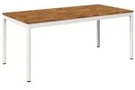 vidaXL Gartentisch Nat&uuml;rlich und Wei&szlig; 180 x 88,5 x 75 cm